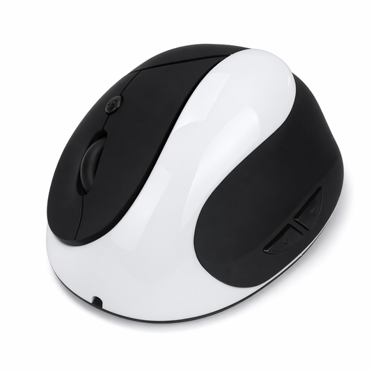 2.4GHz Rechargeable Wireless Vertical Mouse with 1600DPI - Compatible with PC, Laptop, and Mac Default