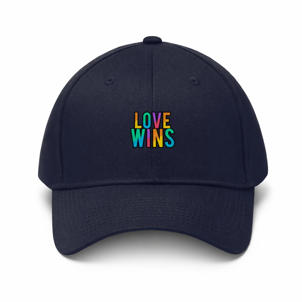 Unisex Twill Cap - Rainbow Love Triumphs True Navy