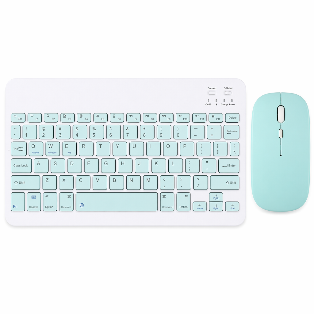 10" Wireless Bluetooth Keyboard and Mouse Set by "" Light Green