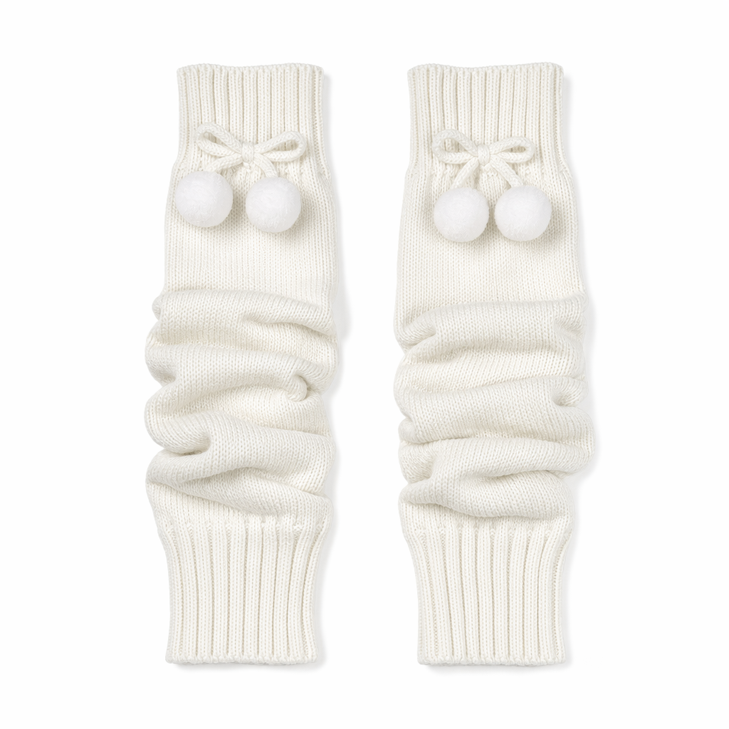 Feminine Leg Cozies White Ball