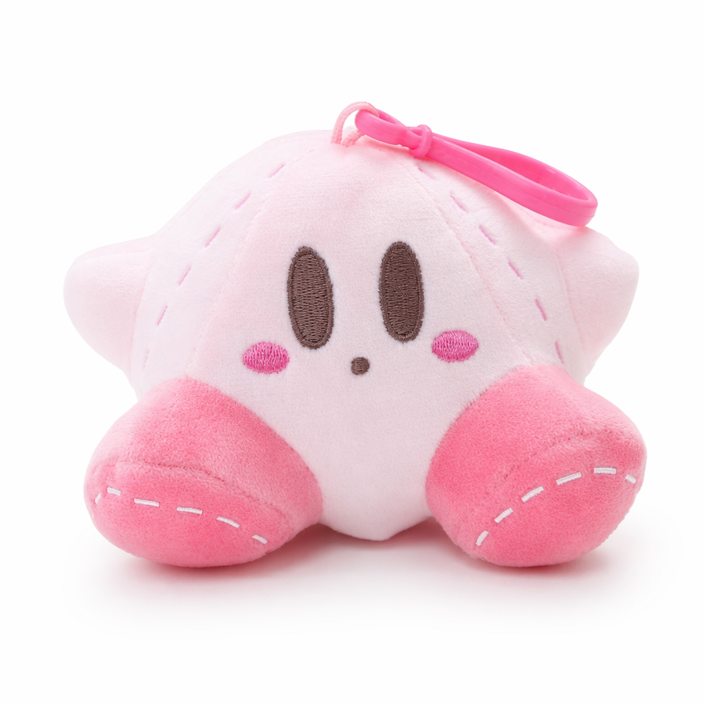 Kirby Plush Keychain: Cute and Huggable! Pink