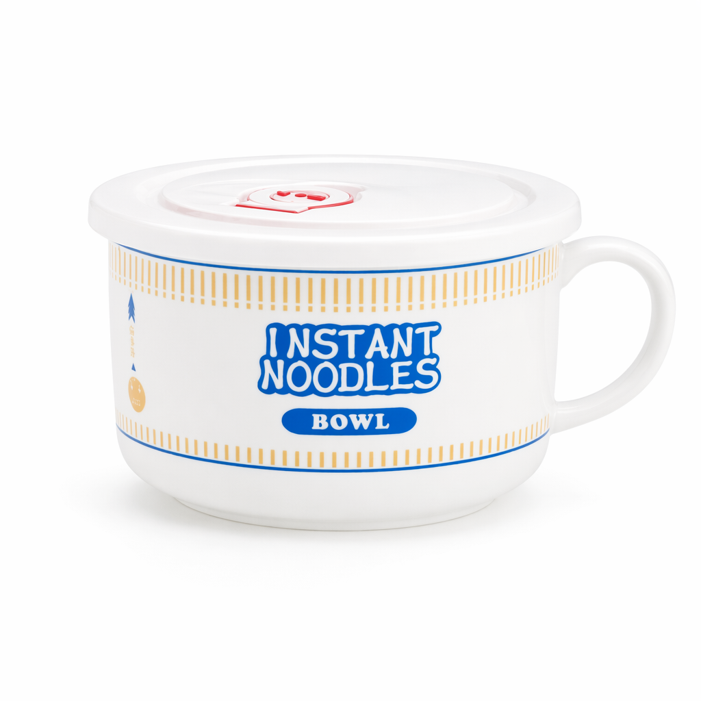 Japanese Style Ramen Bowl Mug Blue