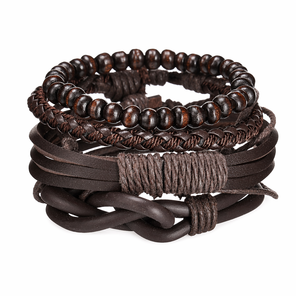Contemporary Men's Layered Wristband S37