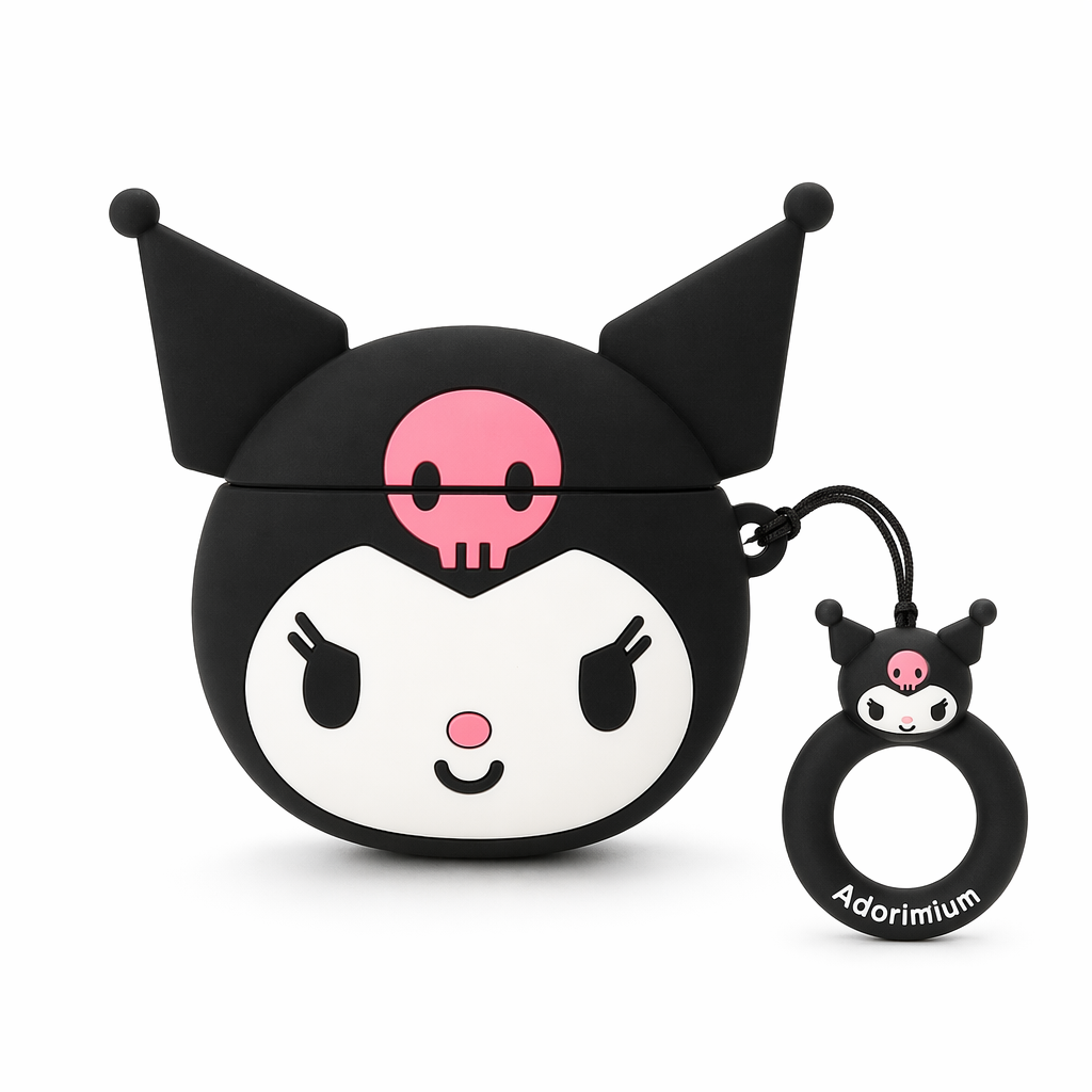 Cute Cartoon Character AirPod Cases Black