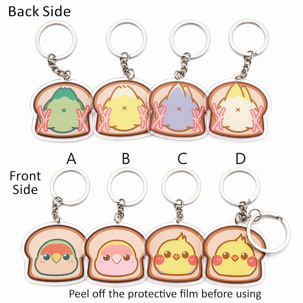 Cockatiel Key Rings with Cute Design C