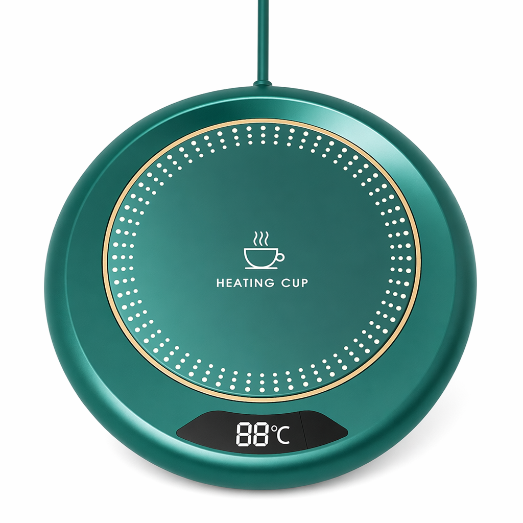 Digital Display USB Coffee Mug Warmer Green