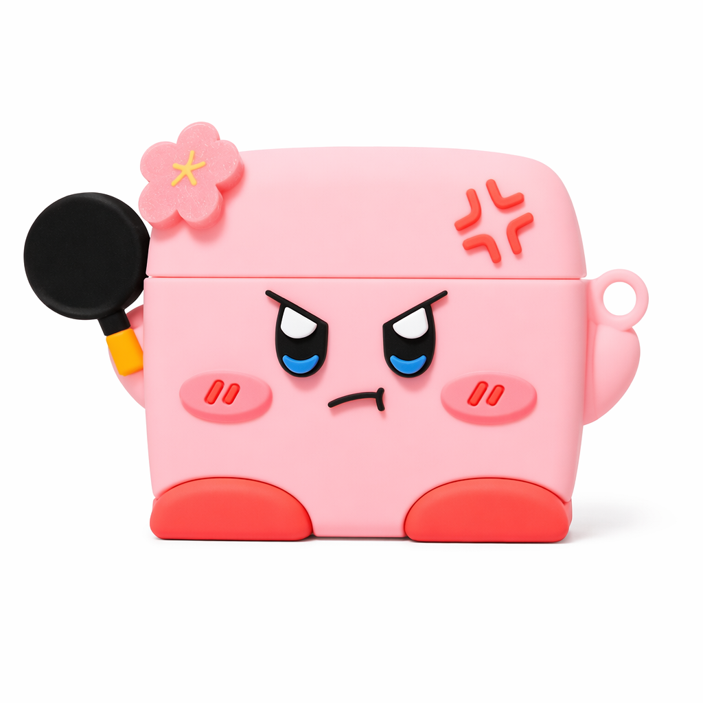 Angry Kirby AirPods Case: Protection & Style Default