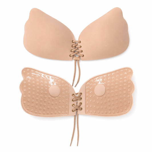 Silicone Butterfly Strapless Enhancing Bra Beige