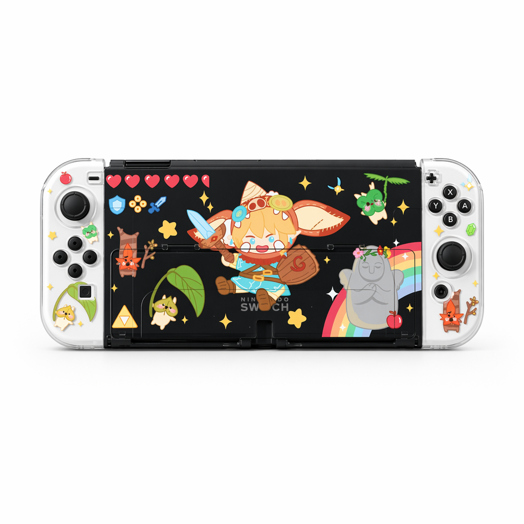 Cute Zelda Bokoblin Switch OLED Case Transparent