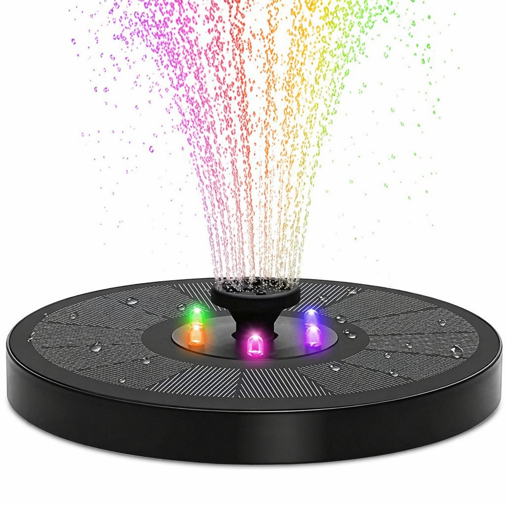 LED-Lit Solar Fountain for Your Garden Default