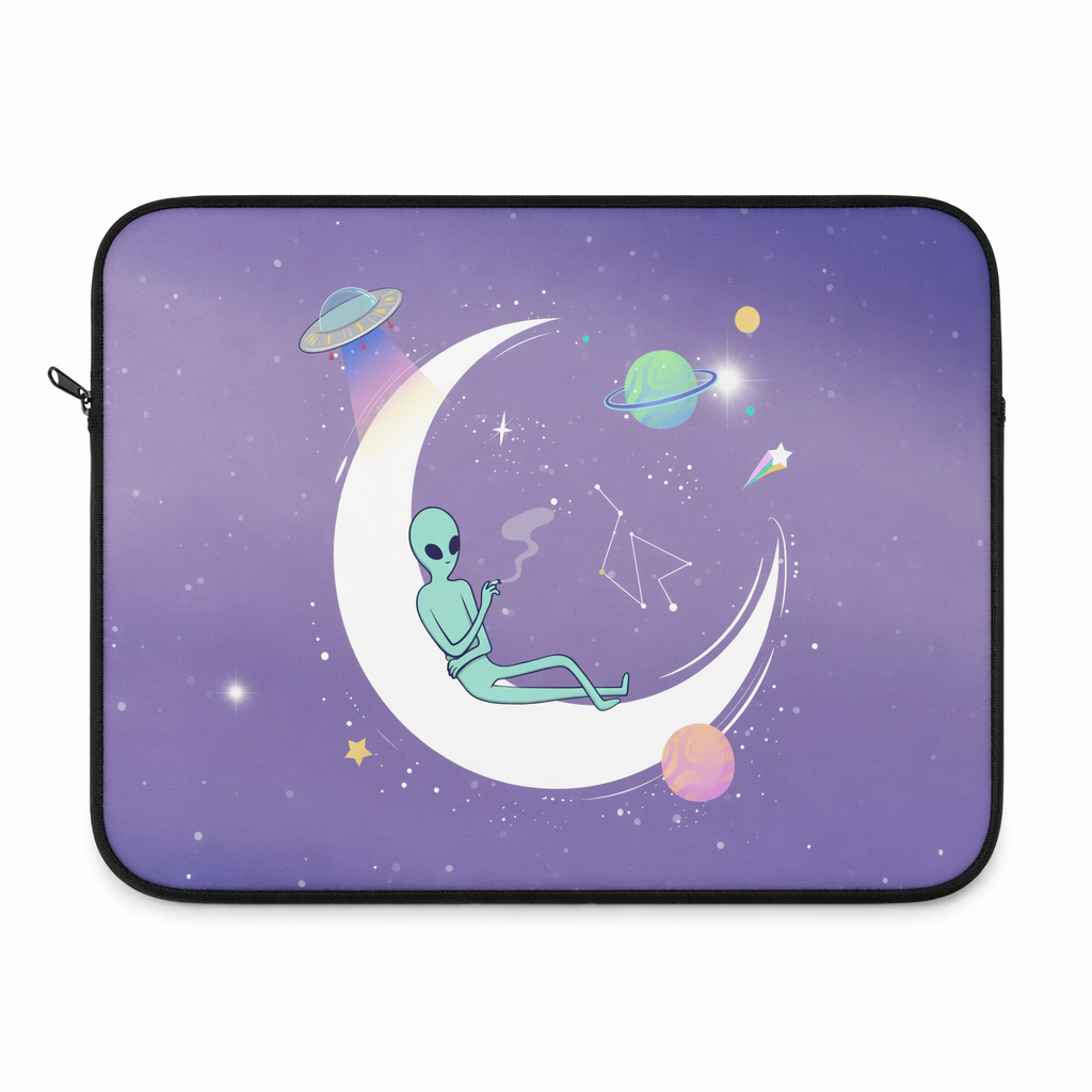 Alien Print Laptop Sleeve - Cool and Otherworldly Design Default