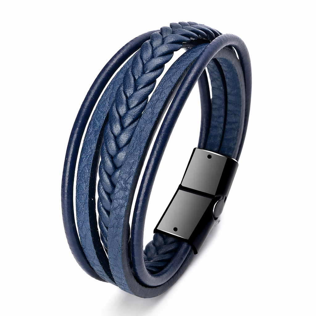Vegan Leather Bracelet with a Layered Appearance 5