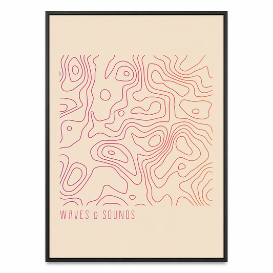 Music Waves and Sounds Poster Default
