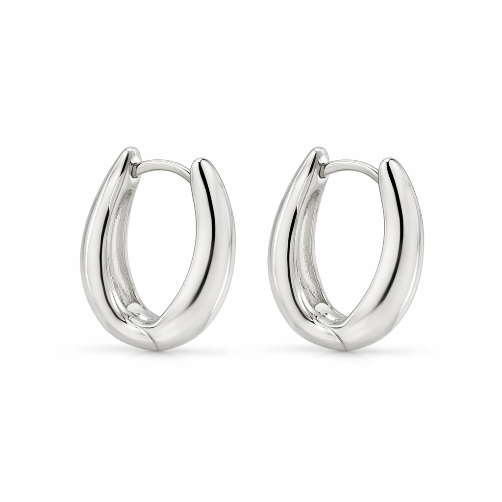 Love Circle Earrings Silver
