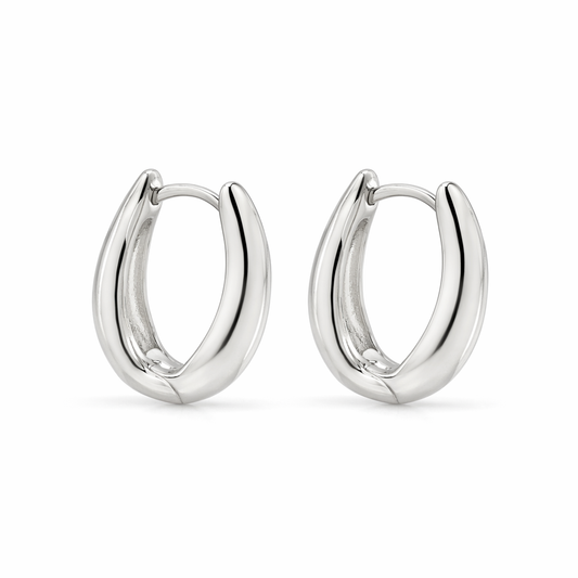 Love Circle Earrings Silver