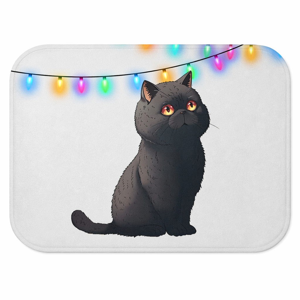 Black Cat Bath Mat - Festive Edition Default