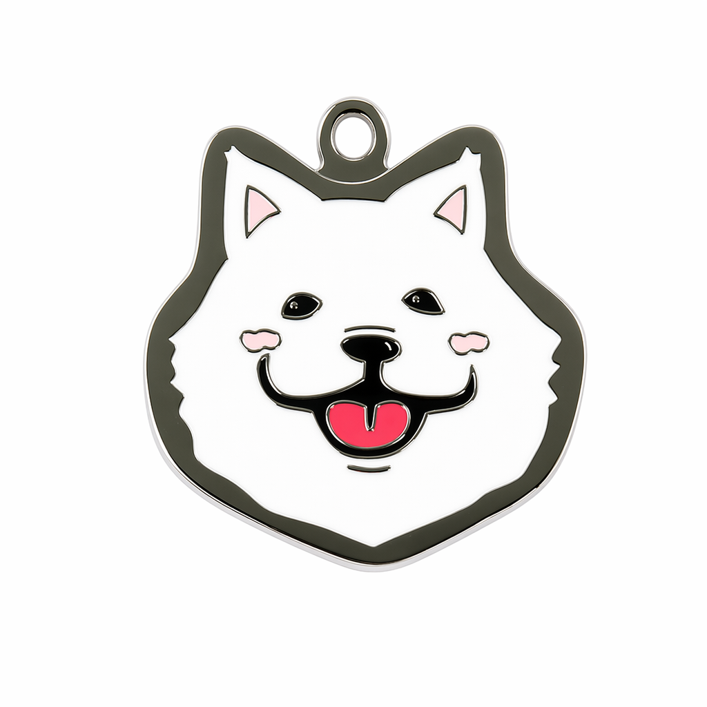 Samoyed Dog ID Tag with Free Engraving Default