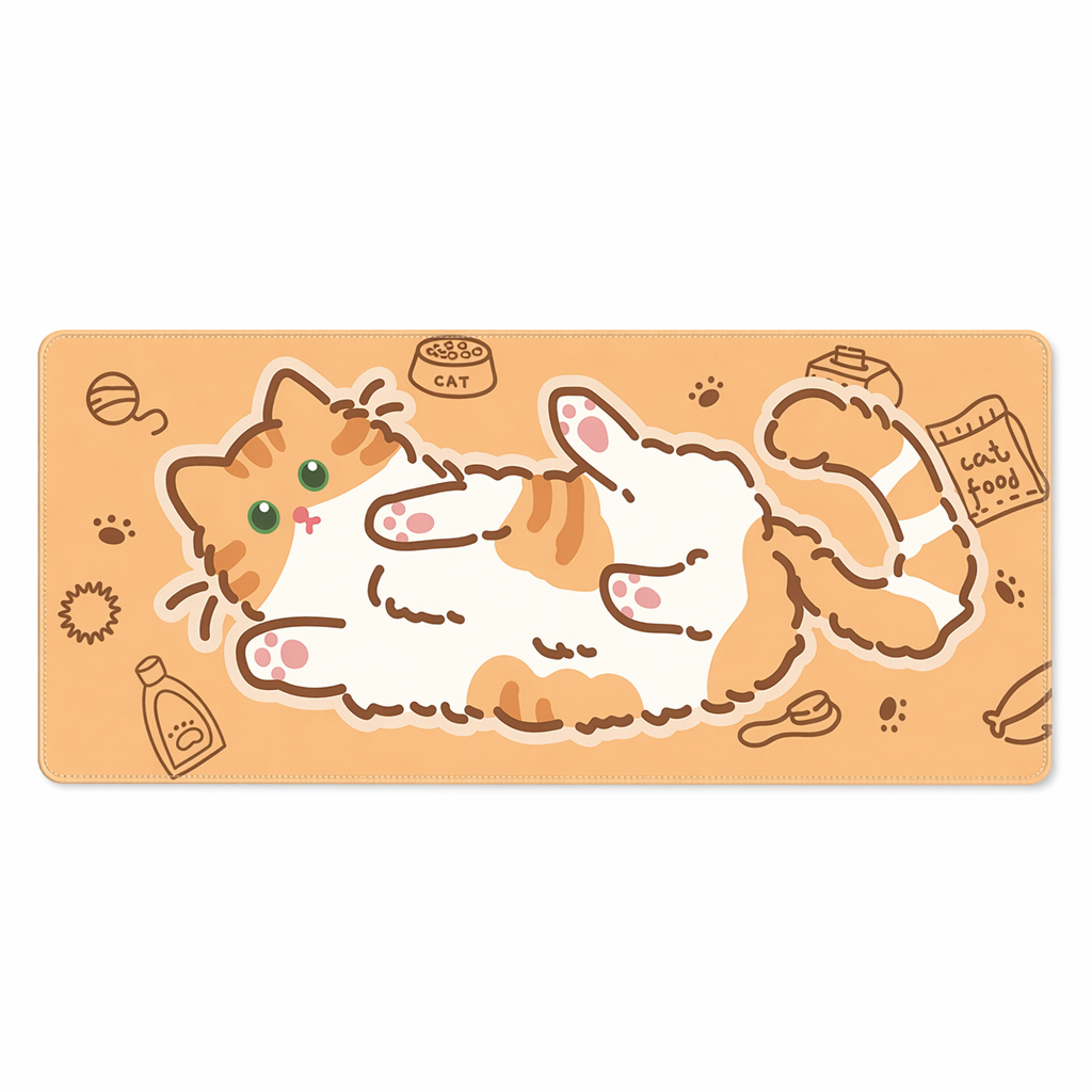 Cat Desk Mat: Durable, Non-Slip, Vibrant E