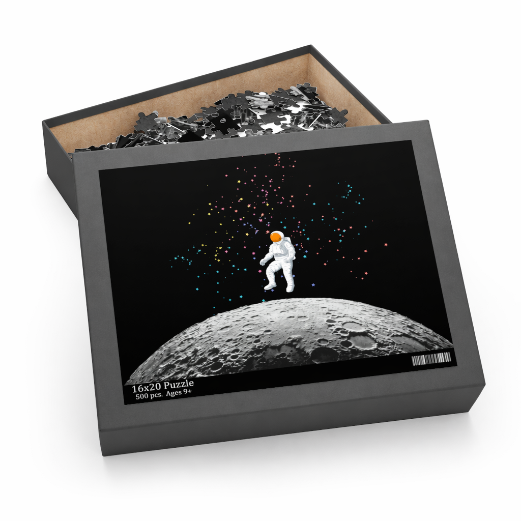 500-Piece Puzzle Featuring an Astronaut on the Lunar Surface Default