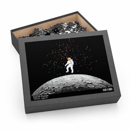 500-Piece Puzzle Featuring an Astronaut on the Lunar Surface Default