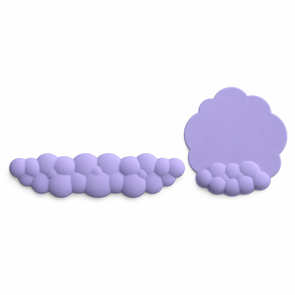 Memory Foam Mousepad with Wrist Support Purple