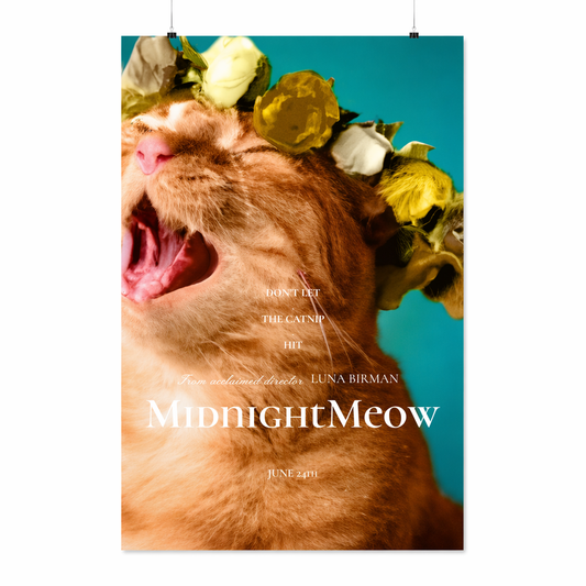 Cat Movie Poster: Midnight Meow Default