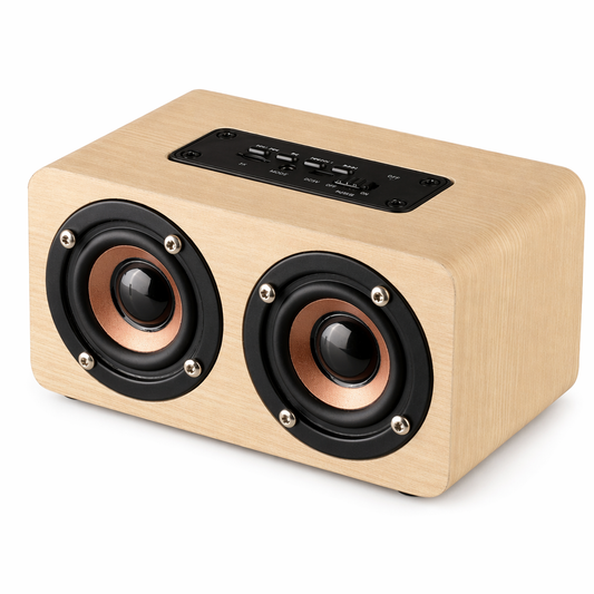 Wooden Retro Bluetooth Speaker with Vintage Design Wood