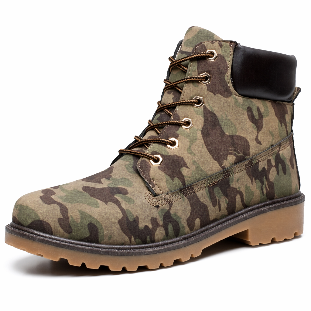 Waterproof Military-Inspired Men's Boots Camouflage