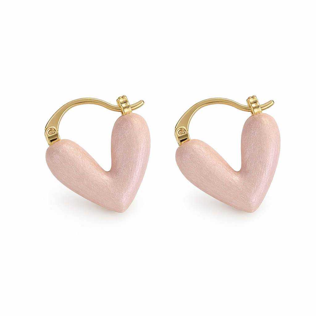 Korean Fashion Heart-Shaped Hoop Earrings 2