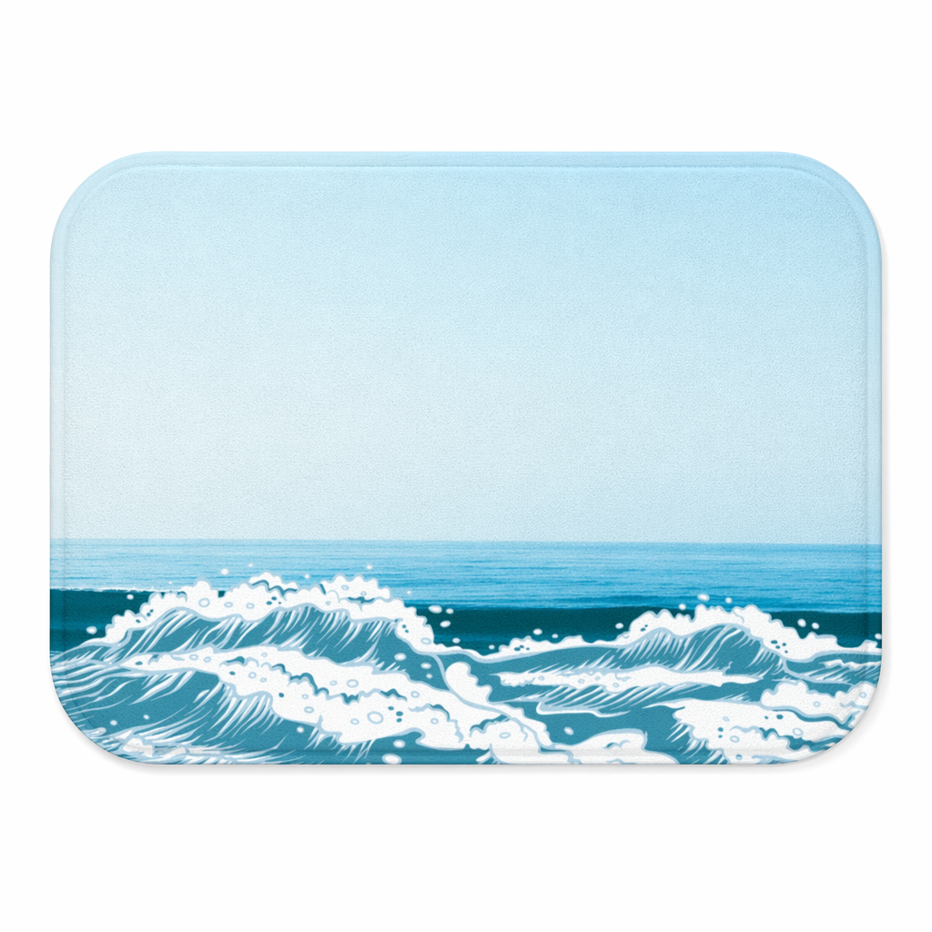 Bath Mat with a Coastal Theme Default