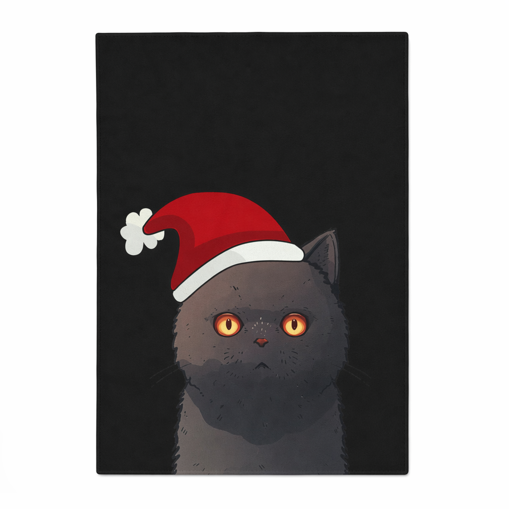 Black Cat Plush Throw Blanket for the Holiday Season Default