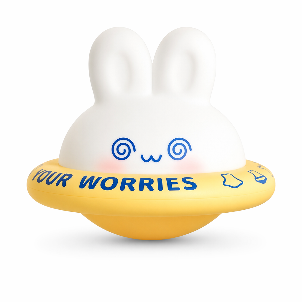 Cute Bunny LED Night Light with Customizable Lighting Yellow