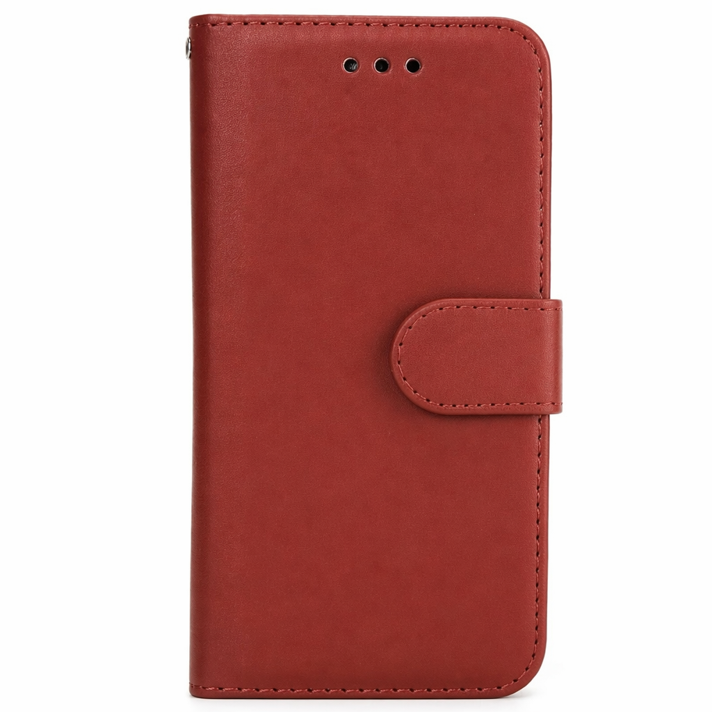 Detachable Magnetic Wallet Case for iPhone: Securely Hold Your Cards Brown