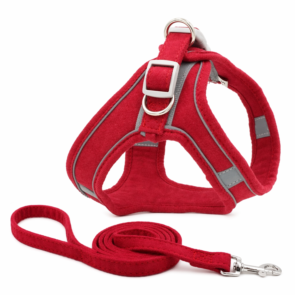 Adjustable Reflective Harness for Pets RED