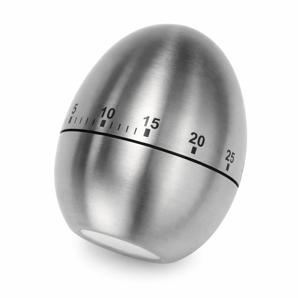 Kitchen Timer in the Shape of a Stainless Steel Egg Default
