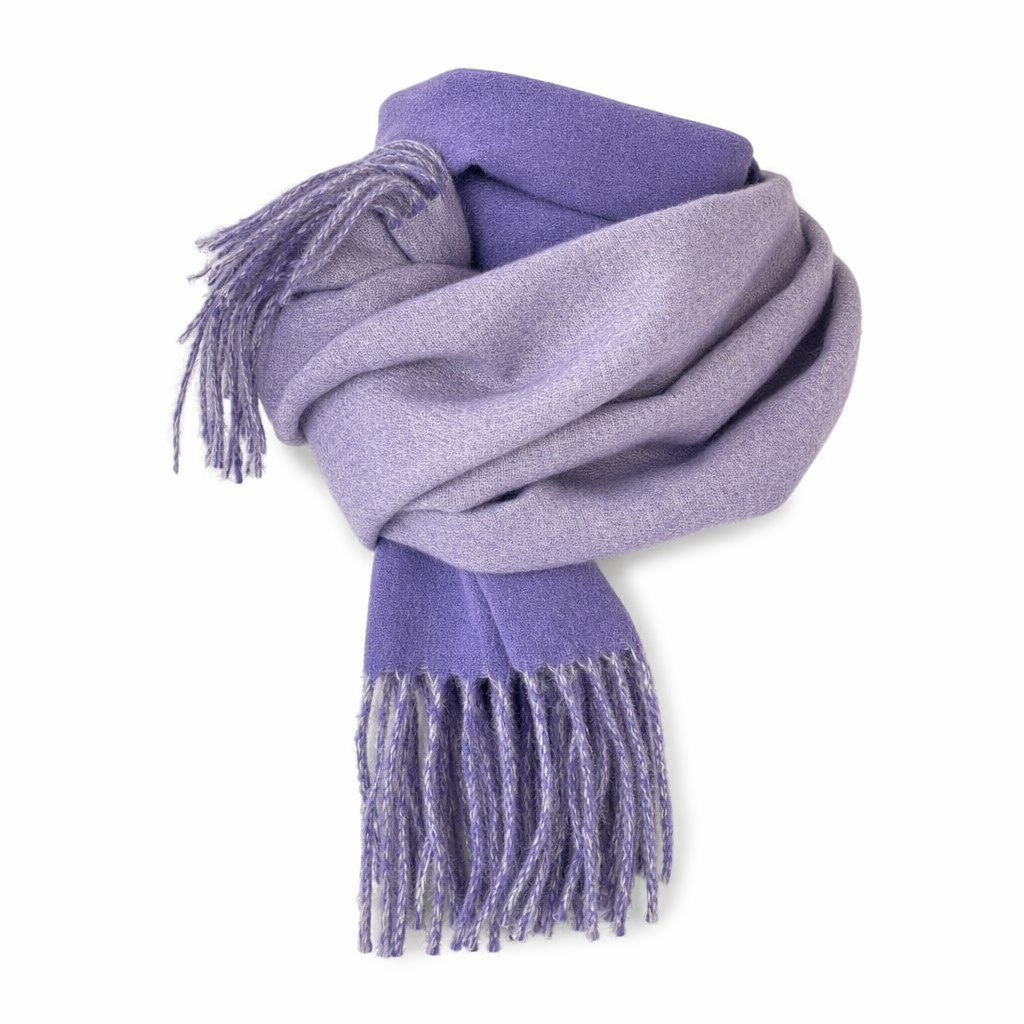 Soft and Cozy Two-Toned Wrap Scarf Purple