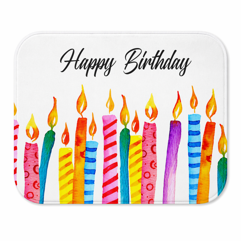 Birthday Celebration Candles Bathroom Mat Decor Rug Default