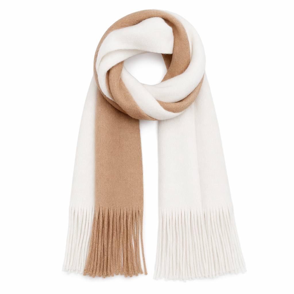 Thick Dual-Toned Men's Scarf Khaki