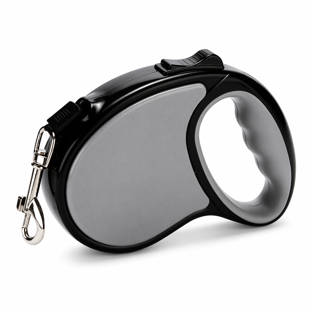 5-Meter Long Retractable Leash for Dogs made of Nylon Gray