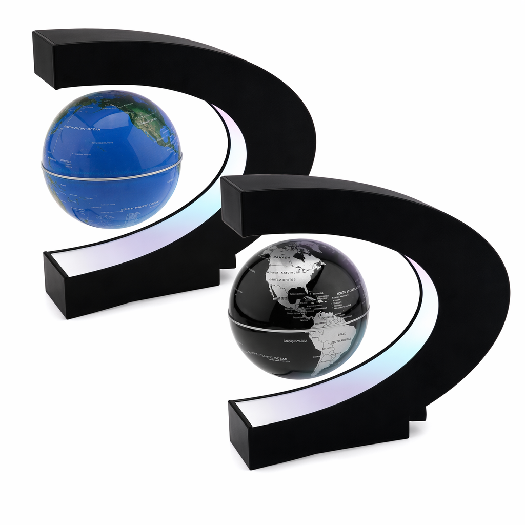LED Magnetic Levitating Globe with Illumination Black