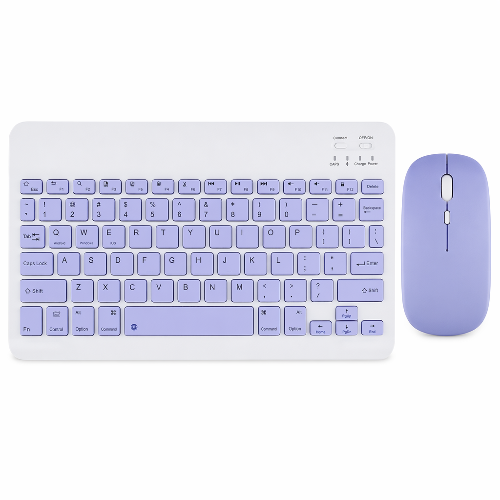10" Wireless Bluetooth Keyboard and Mouse Set by "" Violet
