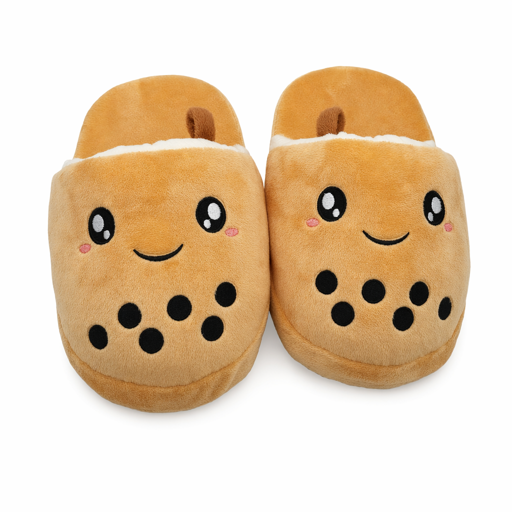 Kawaii Bubble Tea Plushie Slippers Default
