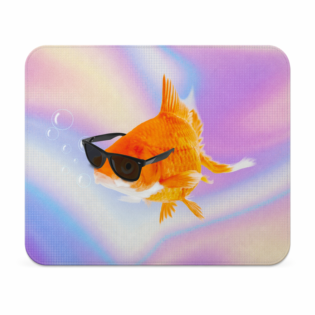 Sunglasses-Clad Goldfish Mouse Pad Default