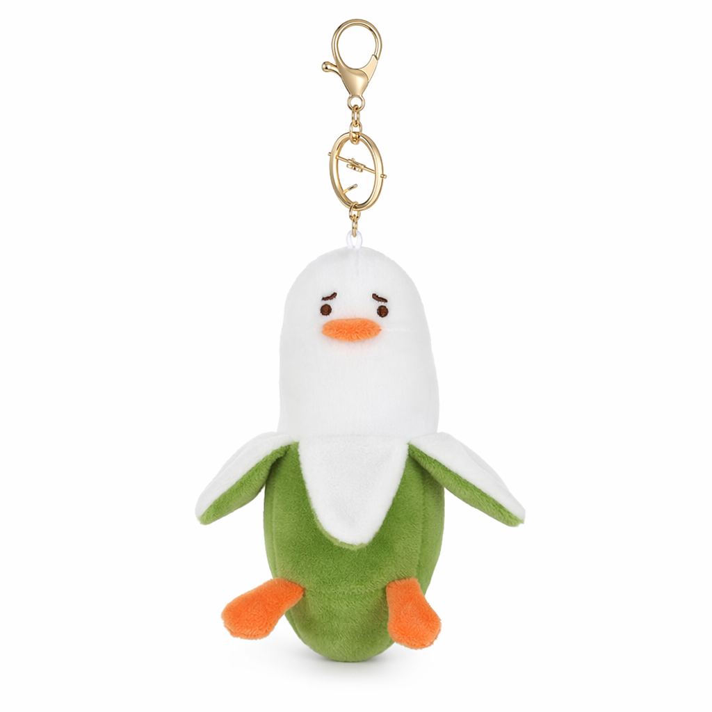 Duckana Plush Keychains: Cute and Comfy! Green