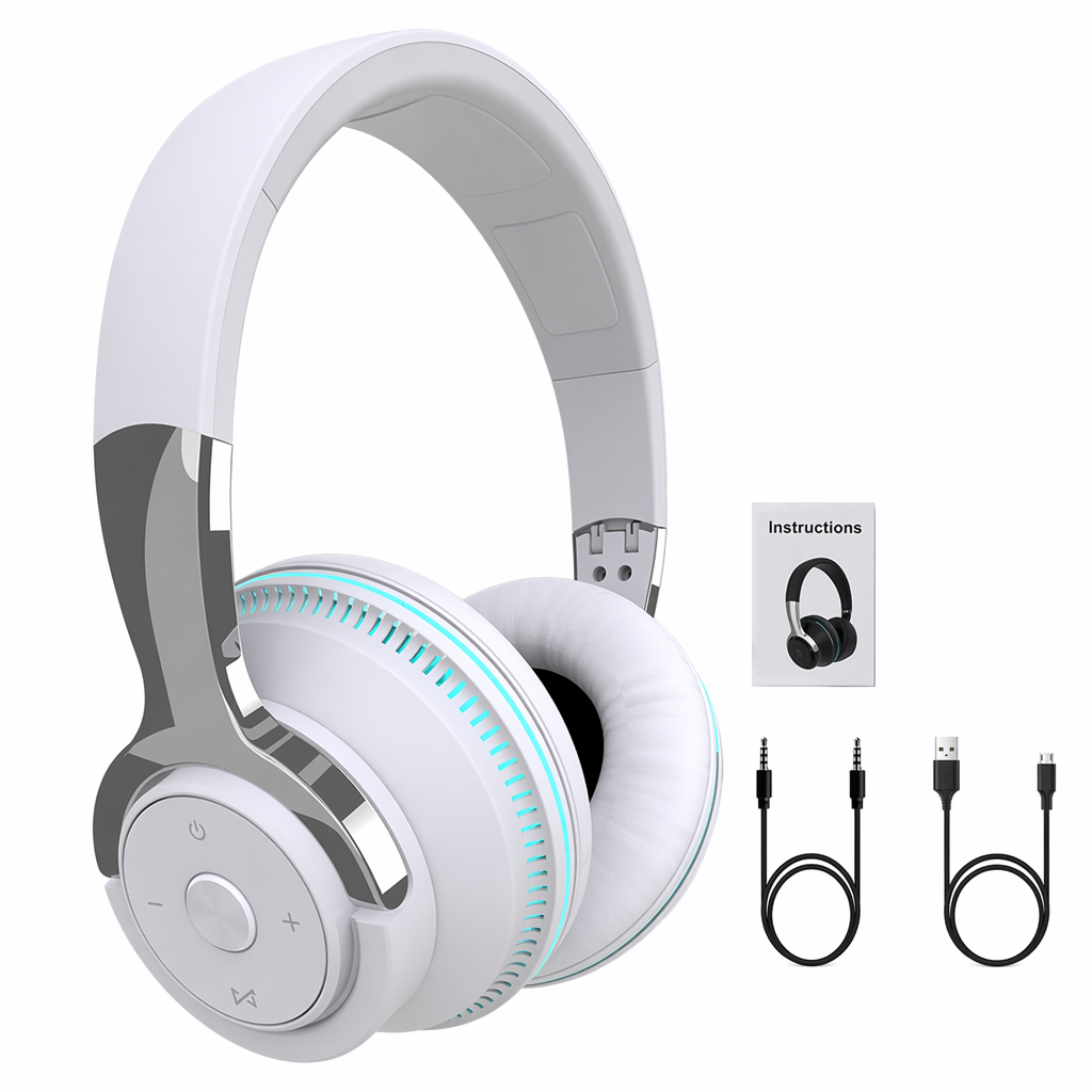 Wireless Gaming Headset with Bluetooth for Light Changing - Ninja Dragon White