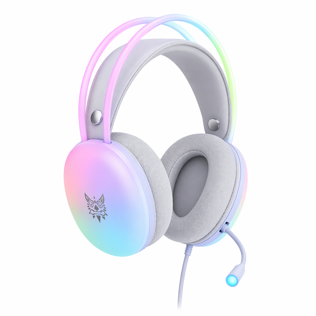 Gaming Headset with RGB Lighting and Built-in Microphone Default