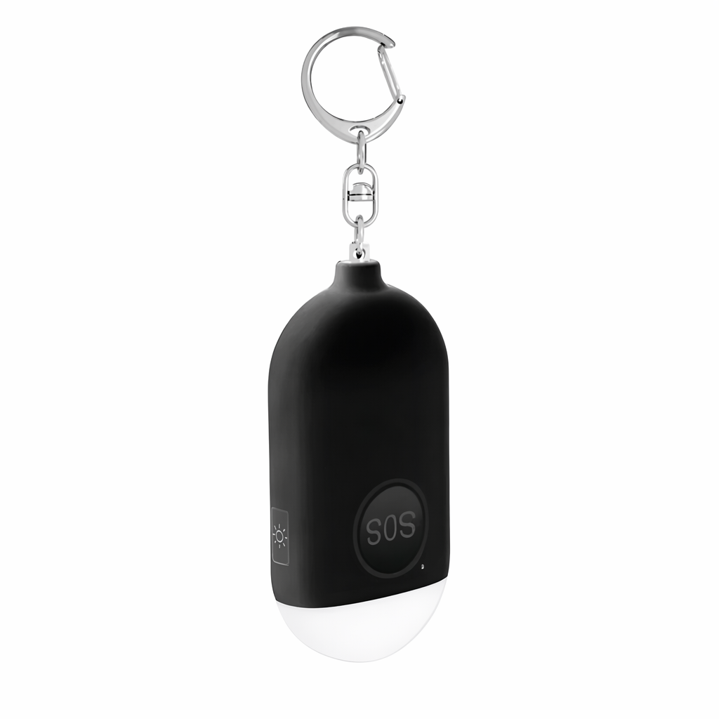 Safety Alarm with LED - Powerful 130dB Siren Black
