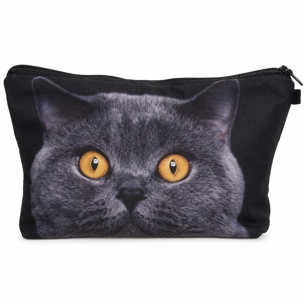 Cute Feline Cosmetics Holder Pencil Bag Default