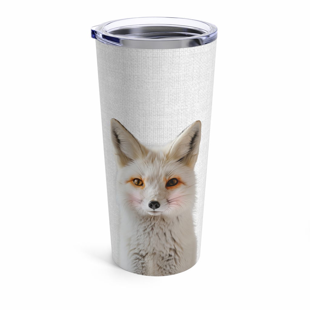 20oz Tumbler with a Fox Design in Blush Color Default