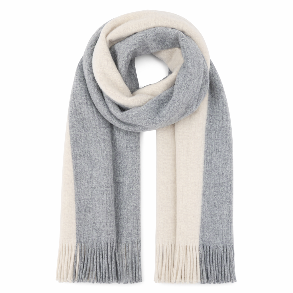 Thick Dual-Toned Men's Scarf Beige